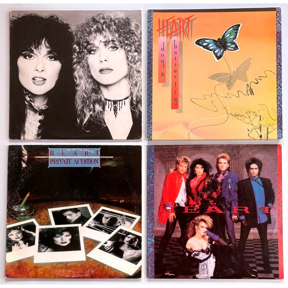 Heart Vinyl Record Lot 4 LP Dog & Butterfly Bebe Le Strange Private Audition 80s